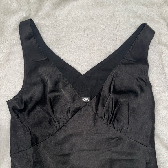 NWT Fashion Nova Small Black Mini Slip Dress - Picture 2 of 6